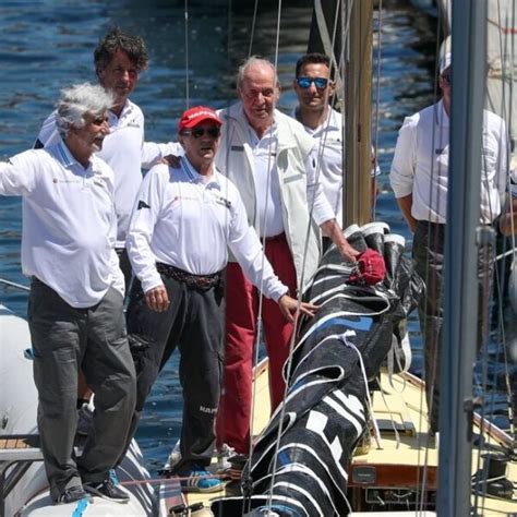 El Rey Juan Carlos Y Pedro Campos En El Náutico De Sanxenxo En Su