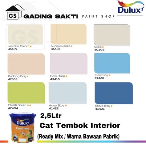 Jual Dulux Easy Clean Warna Warna Ready Mix Bawaan Pabrik Cat