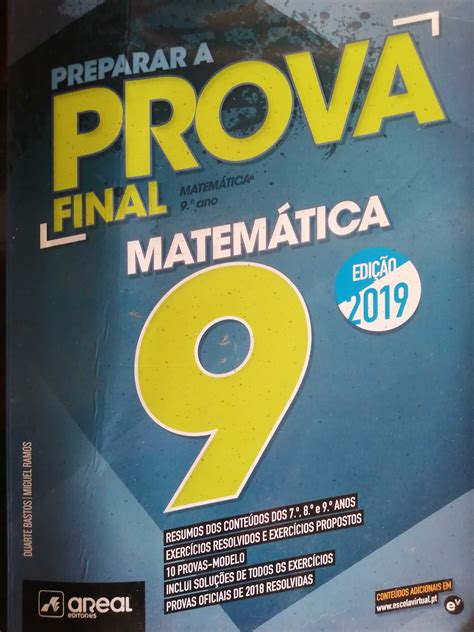 Livro Preparação Exame 9 Ano Matemática Moreira • Olx Portugal