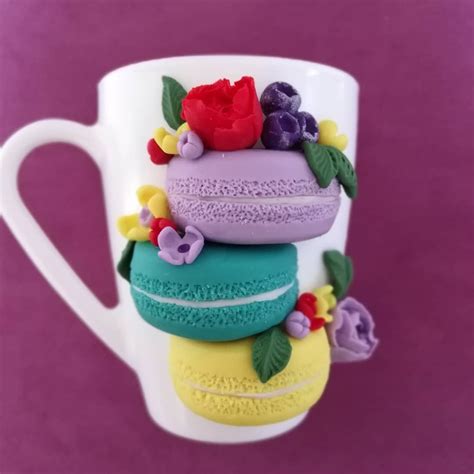 Кружка с декором из полимерной глины | Tableware, Mugs, Glassware