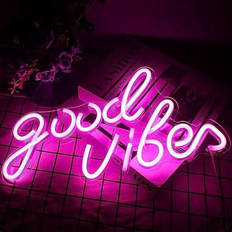 Wanxing Good Vibes Led Neon Light Signs Usb Power For Home Bar Bedroom