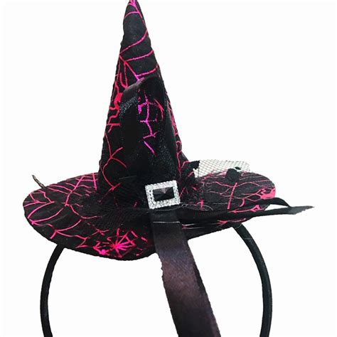 Cobweb Witch Hat Headband Hairband Women Halloween Party Props Hair
