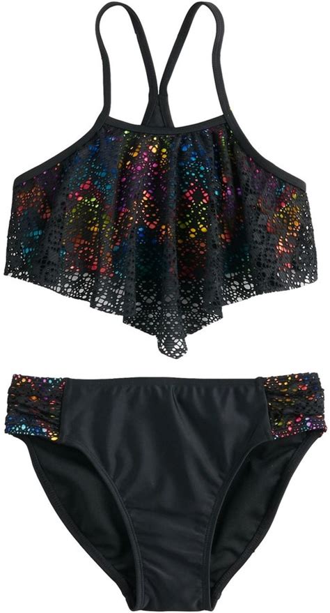 So Girls Crochet Craze Bikini And Bottoms Swimsuit Set Shopstyle