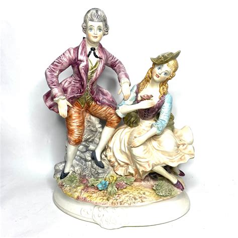 Vintage Capodimonte Figurine Man And Woman Statue Made In Etsy Uk