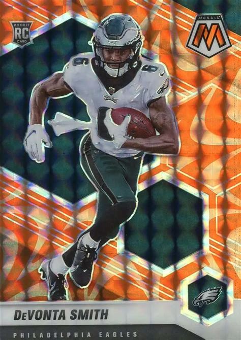 NFL 2021 Panini Mosaic Single Card Reactive Orange Prizm DeVonta Smith