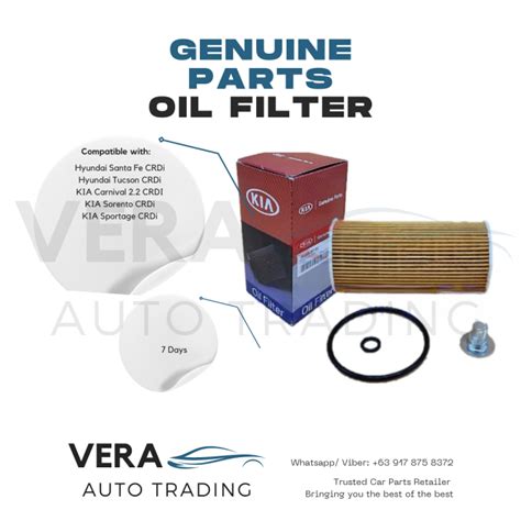 Hyundai/ Kia Oil Filter (26320-2F100) for Hyundai Santa Fe / Tucson ...