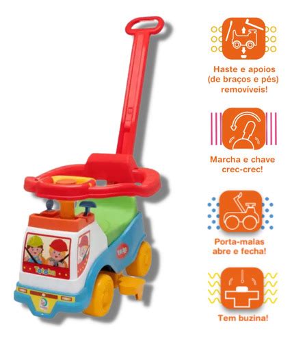 Totoka Infantil Motoca Bebe Totokinha Plus Menina Velotrol