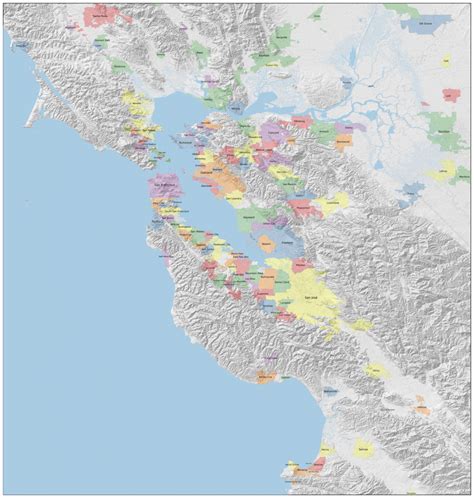 Map Of Bay Area California Cities Printable Maps