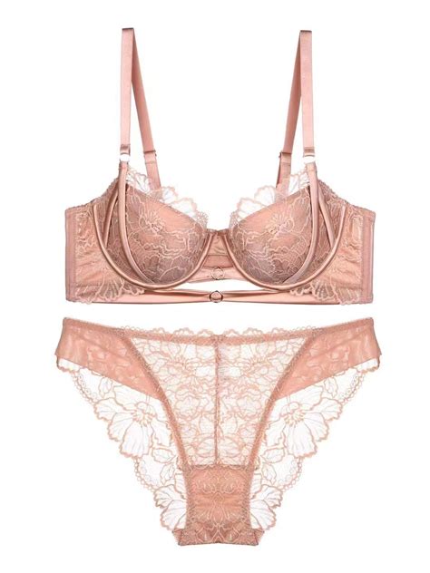 Hhh French New Bra Lace Underwear Sexy Cutout Thin Mould Cup Large Boob Size Concealing Bra Suit