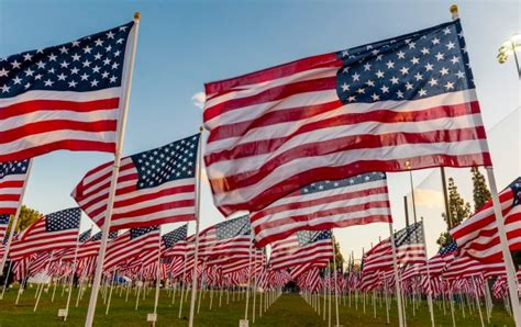 American Flag Display In Orange Park Honors Veterans Orange County