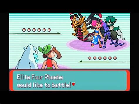 Inclement Emerald Post Game Elite Four Phoebe Rematch Challenge Mode