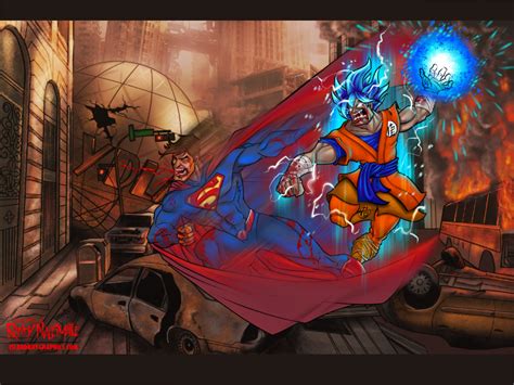 Goku Vs Superman by Randy Naleimaile on Dribbble