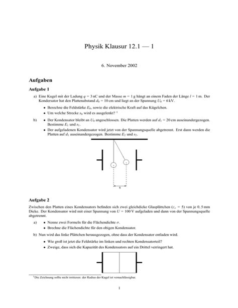 Physik Klausur