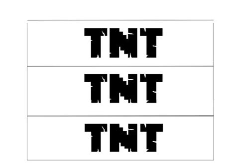 Minecraft TNT Printable Labels