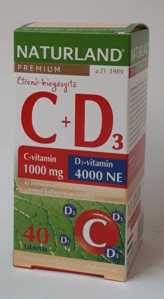 C Vitamin Mg D Vitamin Ne Tabletta X Naturland