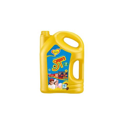 Sunpure Physically Refined Sunflower Oil Litre Hdpe Pack Healthiest