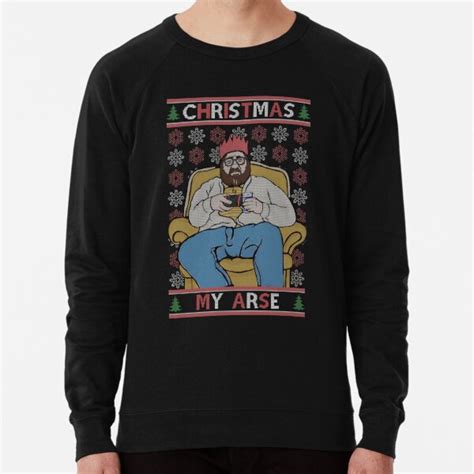 Merry Christmas My Arse Funny Grumpy British Comedy Christmas Jumper