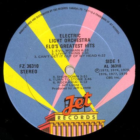 Electric Light Orchestra ‎ Elos Greatest Hits Vinyl Pursuit Inc