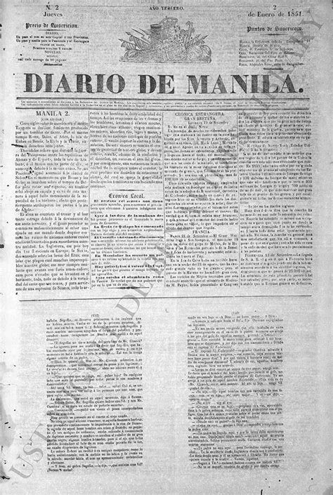 Reading Old Issues Of Diario De Manila The Manila Times