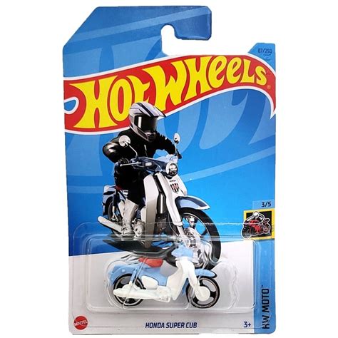 Hot Wheels Honda Super Cub Azul Moto