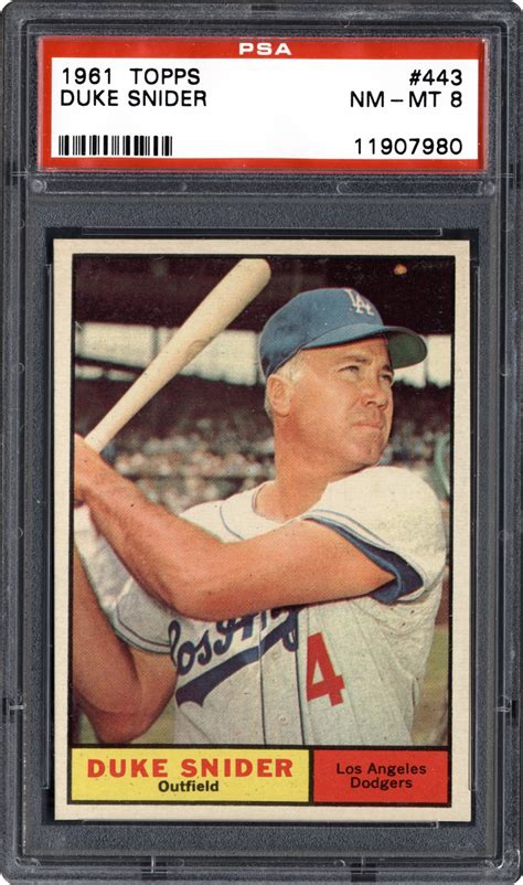 1961 Topps Duke Snider PSA CardFacts