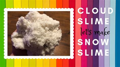 Diy Snow Slime No Borax Cloud Slime So Fun To Play With Youtube