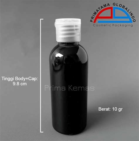 Jual Botol Fliptop Ml Hitam Botol Kosmetik Prima Kemas Botol