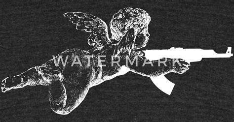 Angel With Ak 47 Unisex Tri Blend T Shirt Spreadshirt