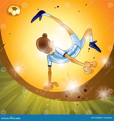 Soccer Bicycle Kick Stock Vector Illustration Of Dribbling 41345099