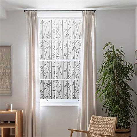 Lemon Cloud Bamboo Window Film Stained Glass Film Frosted Privacy Window Decal Decorative Window