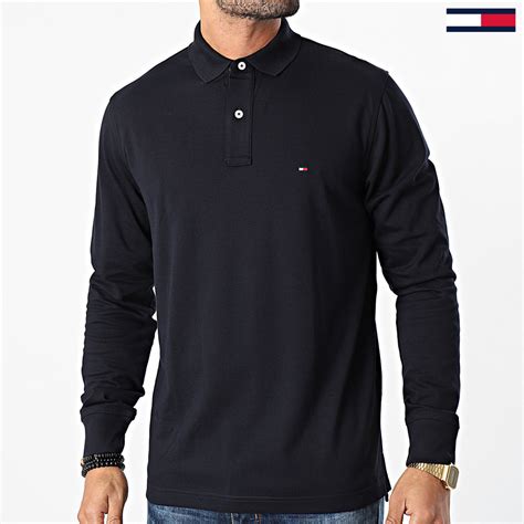 Tommy Hilfiger Polo Manches Longues Regular Bleu Marine