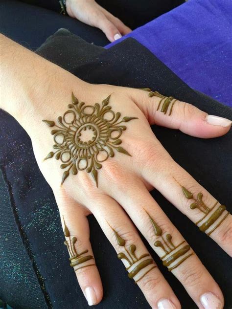 Floral Henna Design For Hand Henna Design