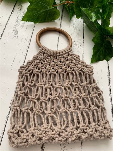 Macramé Tote Handbag Bag Kit Make Your Own Suitable For Etsy