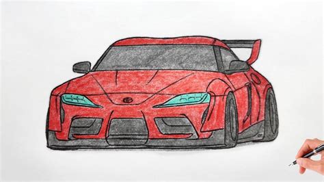 How To Draw A Toyota Supra A90 2019 Rocket Bunny Drawing Car Coloring