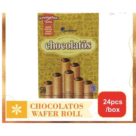 Jual CHOCOLATOS WAFER ROLL 1 KOTAK ISI 24 PCS Shopee Indonesia