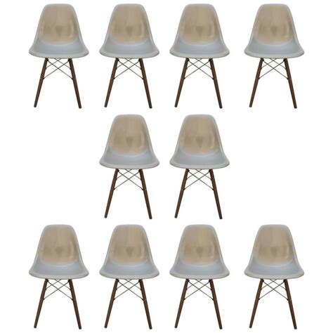 Ten Herman Miller Eames Greige Dining Chairs For Sale At 1stdibs