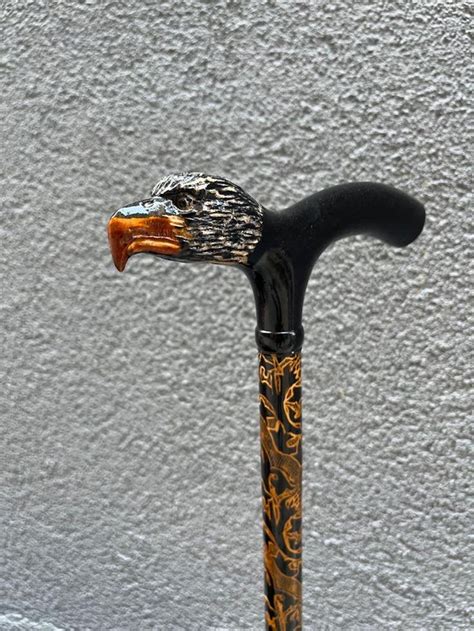 Eagle Handle Carved Walking Stick Carved Walking Stick - Etsy in 2022 | Walking sticks, Walking ...