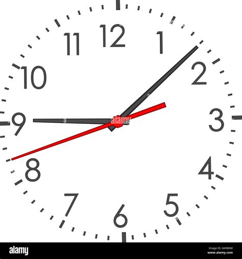 Clock Face On White Stock Vector Image And Art Alamy