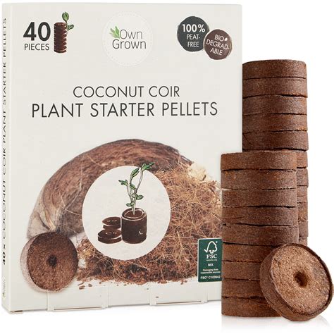 OwnGrown Natural Coconut Coir Seed Starter Kit 40 Peat Free Pellets