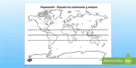 Ficha De Actividad Mapamundi Teacher Made Twinkl