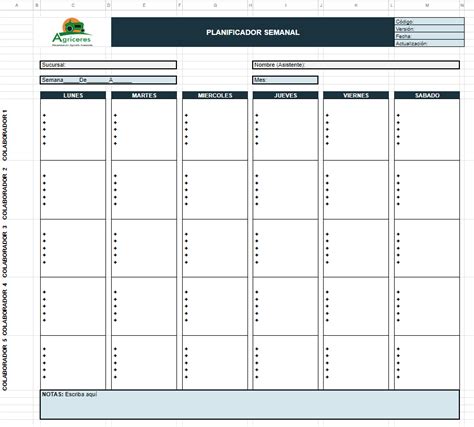 Procedimiento Para Hacer Un Plan De Trabajo Semanal