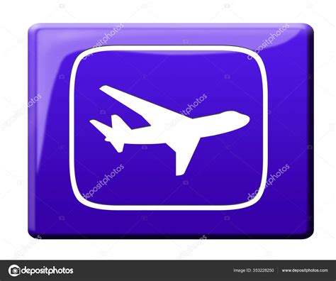 Aeroplane Button Plane Illustration — Stock Photo © Panthermediaseller