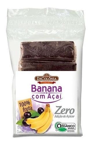 Bananinha Orgânica Barra De Banana C Açaí Zero Açúcar 150g MercadoLivre