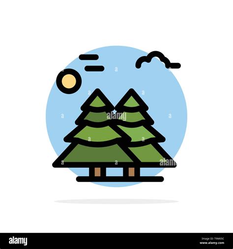 Alpine Arctic Canada Pine Trees Scandinavia Abstract Circle