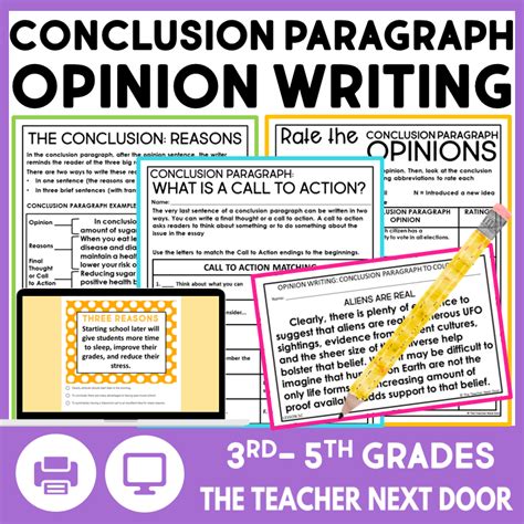 Opinion Writing Conclusion Paragraphs How To Write Conclusion Paragraphs The Teacher Next Door