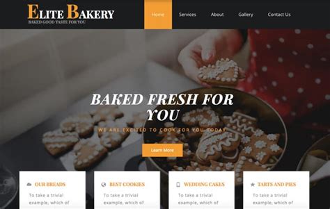 Bakery Website Templates - TOO CSS