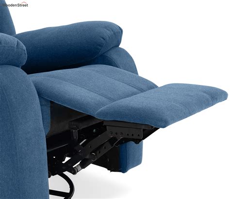 Buy Avalon Fabric Seater Revolving Manual Recliner Chair Blue