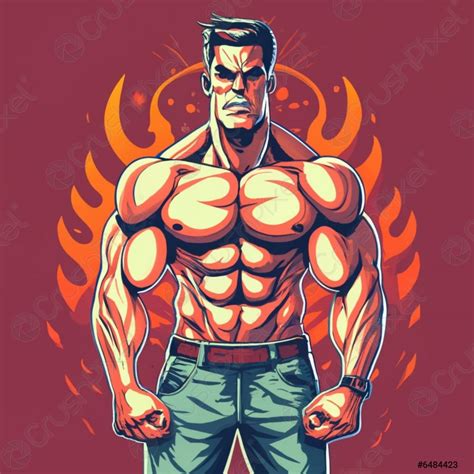 Angry Gym bodybuilder illustration - stock vector 6484423 | Crushpixel