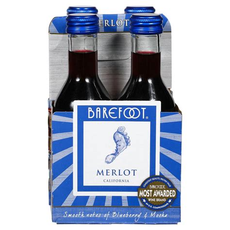 Barefoot Merlot 4 Pack 187ml Garden State Discount Liquors