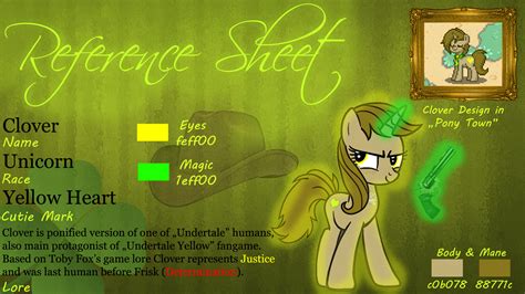 Undertale- Clover Reference Sheet ( Ponified) by First-Choice on DeviantArt